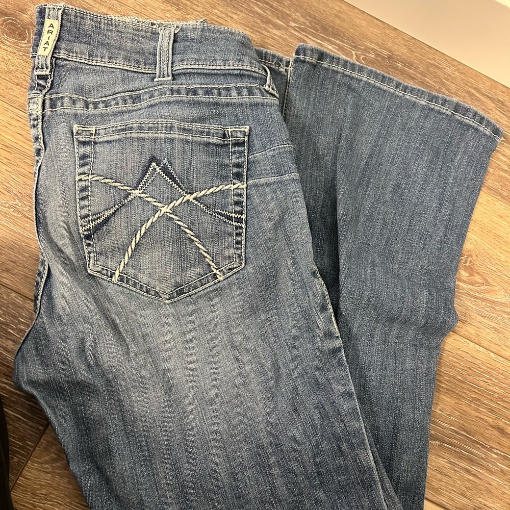 Ariat Blue Boot Cut Jeans with Distinctive Stitching
